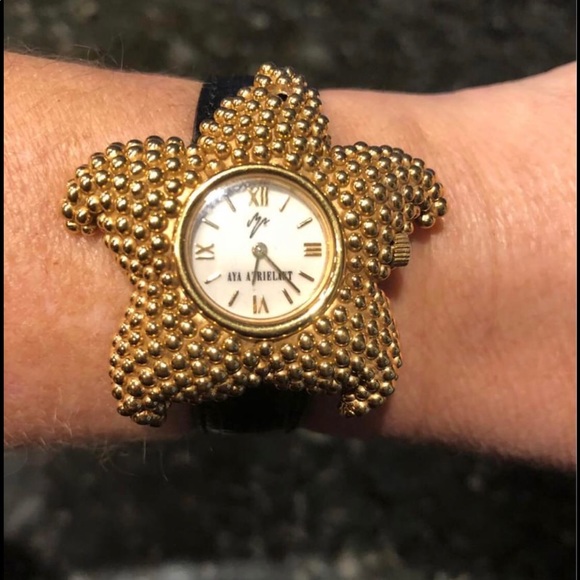 Aya Azrielant 18kt Gold Starfish Watch Designer - Picture 1 of 5